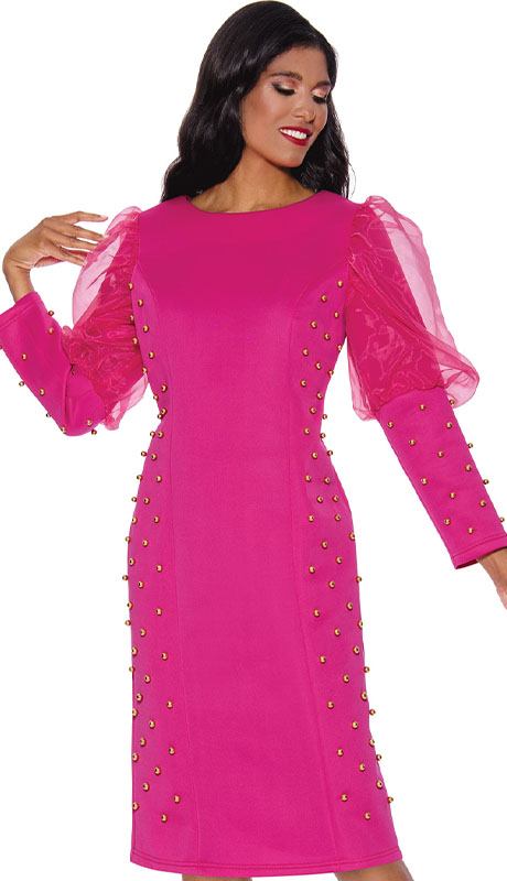Stellar Looks SL1791-MAG-QS Designer Church Dress