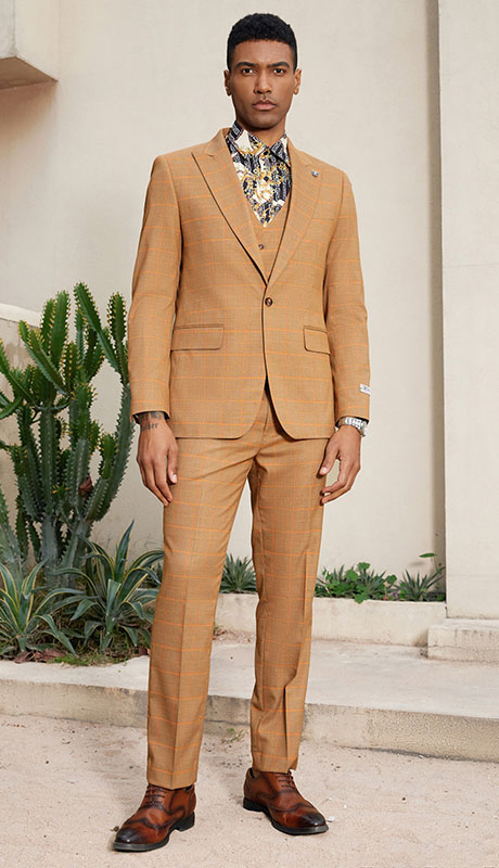 Stacy Adams SM148H1-RUST Mens Suit