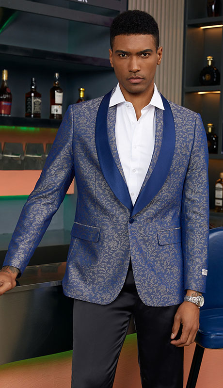 Stacy Adams SMJ812H1-BLU Mens Jacket