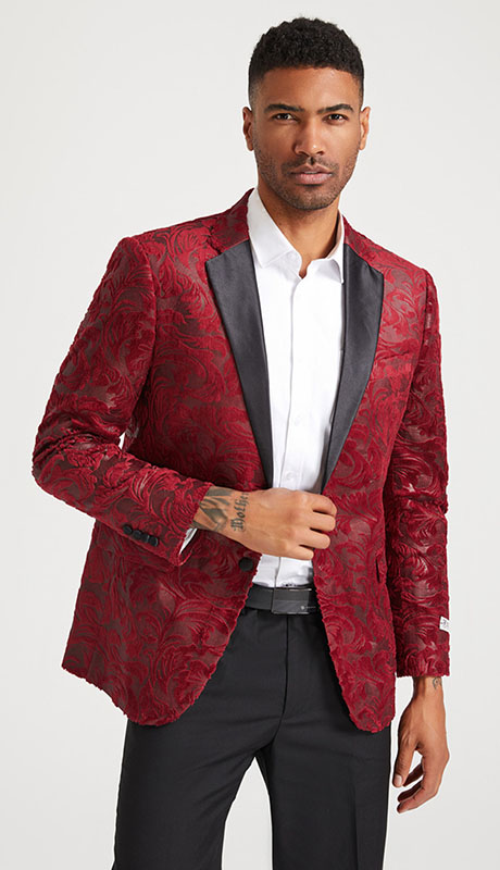 Stacy Adams SMJ819H1-RED Mens Jacket