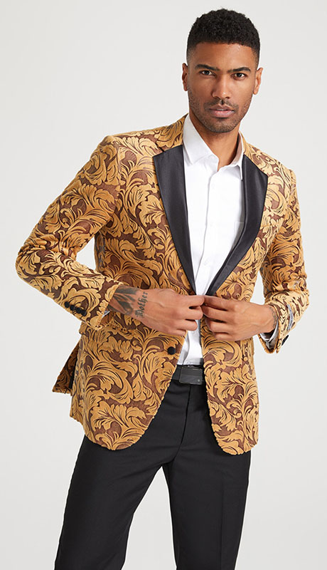 Stacy Adams SMJ819H1-GLD Mens Jacket