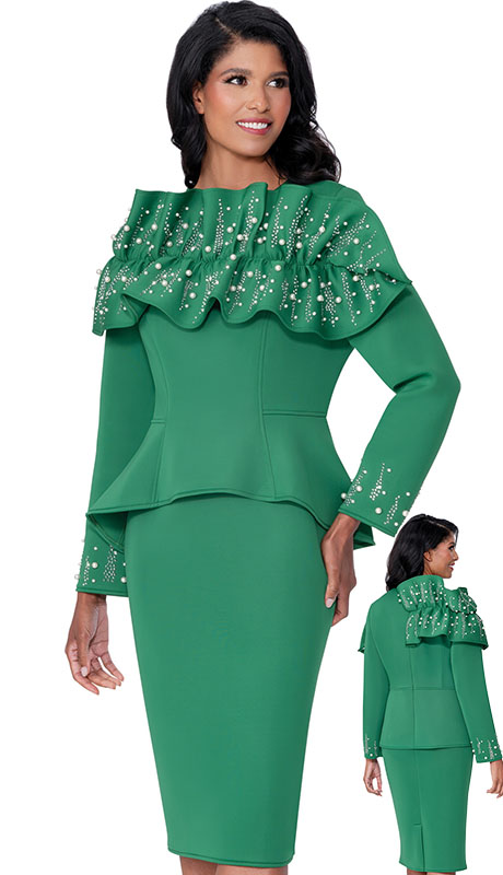 Stellar Looks SL600601-EMR Womens Church Suit