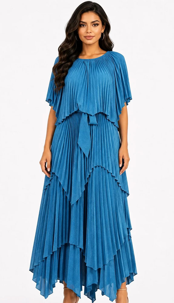 For Her 83453-BLU Ladies Church Dresses