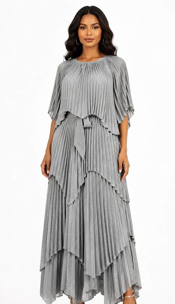 For Her 83453-SLV Ladies Church Dresses