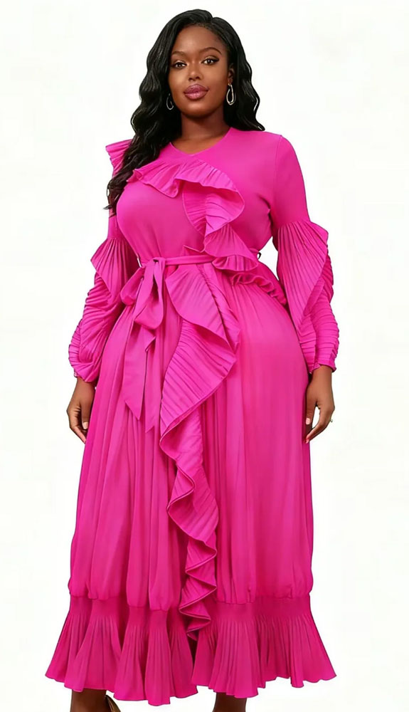 For Her 83014-RSP Ladies Church Dress
