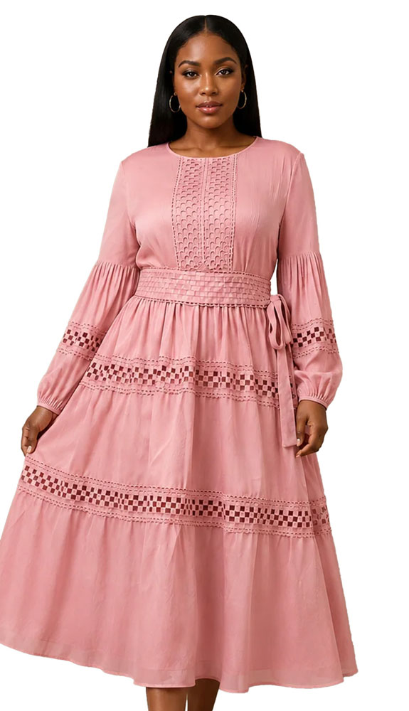 For Her 83023-PNK Ladies Church Dress