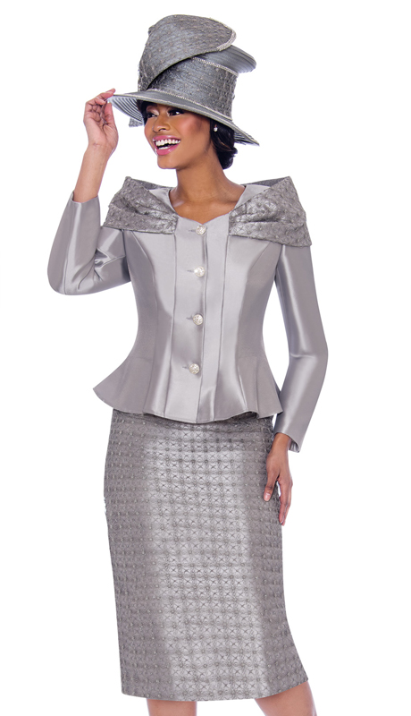Terramina 7792-SI ( 2pc Silk Look With Novelty Suit And Jacket )-Hat