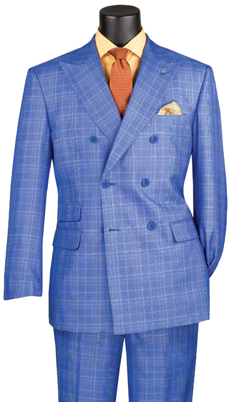 Vinci Mens Suit DRW-7-BLU