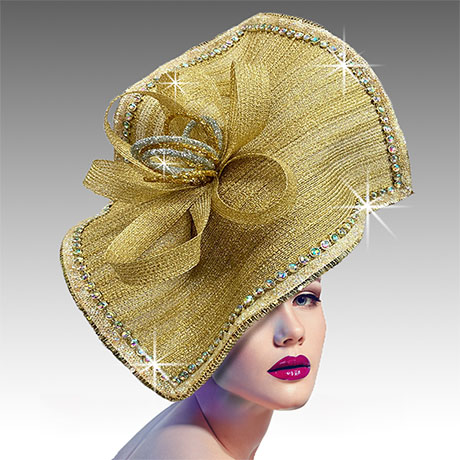 3040 WAKANDA Church Hat-GLD main image 1