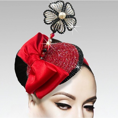 GINGER FA3351-RE Church Fascinator