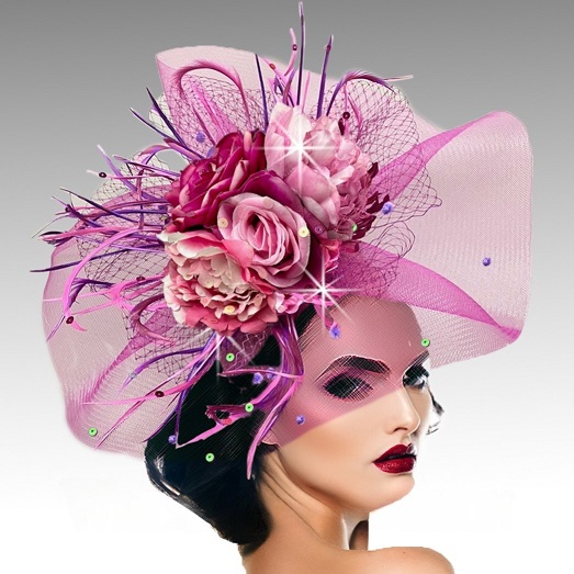 Church Hat FA2311 GEORGIA-FU ( Headband Fascinator With Delicate Fall Flora And Feathers )