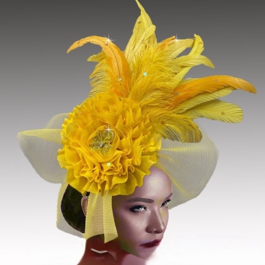 COSETTE FA3391-YEL Church Fascinator