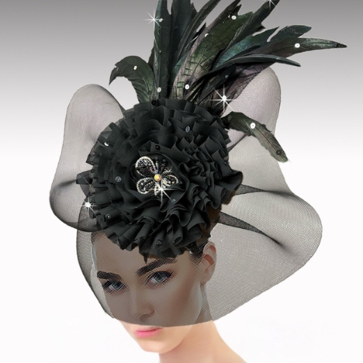 COSETTE FA3391-BLK Church Fascinator